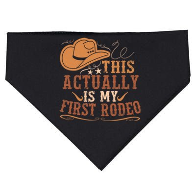 This Actually Is My First Rodeo Cowgirl Bronco Bucking USA-Made Doggie Bandana