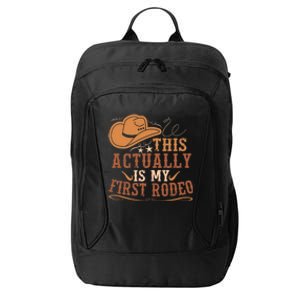 This Actually Is My First Rodeo Cowgirl Bronco Bucking City Backpack