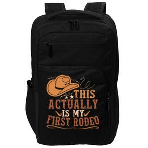 This Actually Is My First Rodeo Cowgirl Bronco Bucking Impact Tech Backpack