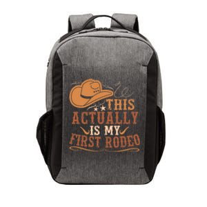 This Actually Is My First Rodeo Cowgirl Bronco Bucking Vector Backpack