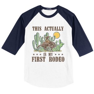 This Actually Is My First Rodeo Western Country Southern Baseball Sleeve Shirt