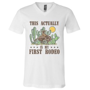 This Actually Is My First Rodeo Western Country Southern V-Neck T-Shirt