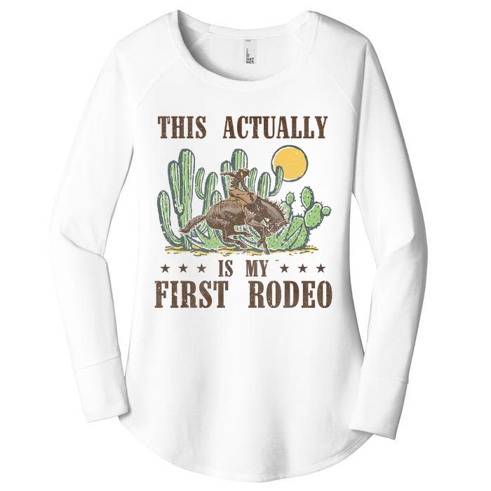 This Actually Is My First Rodeo Western Country Southern Women's Perfect Tri Tunic Long Sleeve Shirt