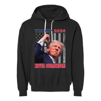 Trump Assassinated Injured Pennsylvania 2024 Design Garment-Dyed Fleece Hoodie