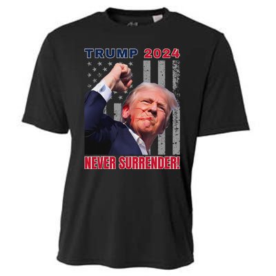 Trump Assassinated Injured Pennsylvania 2024 Design Cooling Performance Crew T-Shirt