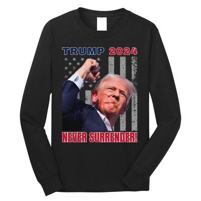 Trump Assassinated Injured Pennsylvania 2024 Design Long Sleeve Shirt