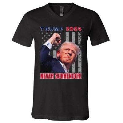 Trump Assassinated Injured Pennsylvania 2024 Design V-Neck T-Shirt