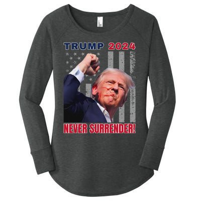 Trump Assassinated Injured Pennsylvania 2024 Design Women's Perfect Tri Tunic Long Sleeve Shirt