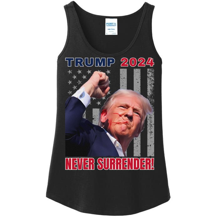 Trump Assassinated Injured Pennsylvania 2024 Design Ladies Essential Tank