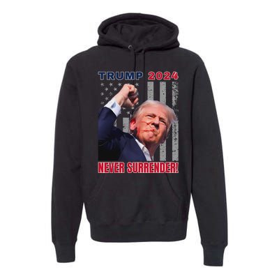 Trump Assassinated Injured Pennsylvania 2024 Design Premium Hoodie