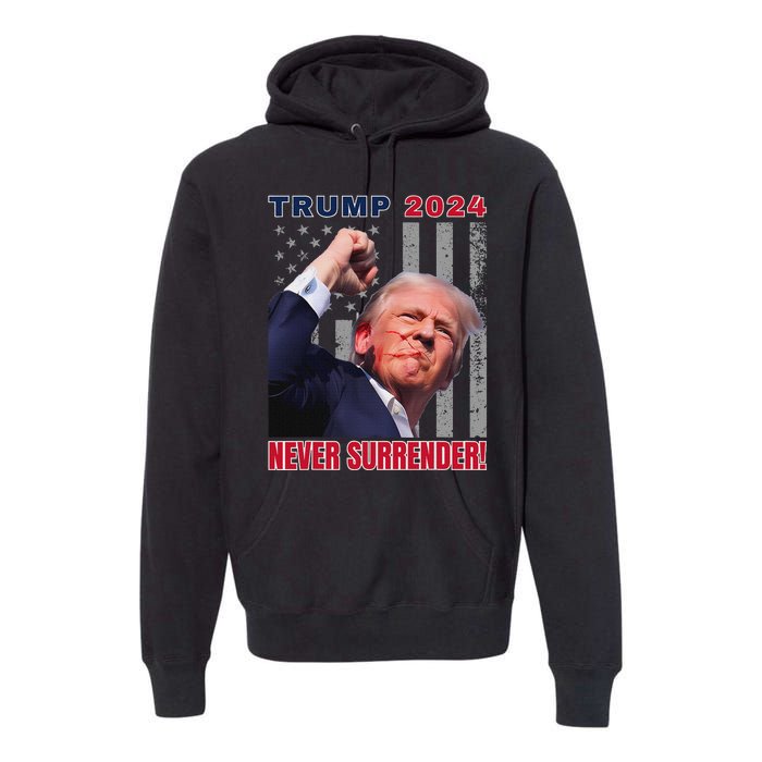 Trump Assassinated Injured Pennsylvania 2024 Design Premium Hoodie