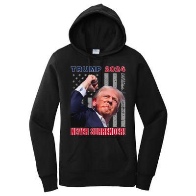 Trump Assassinated Injured Pennsylvania 2024 Design Women's Pullover Hoodie