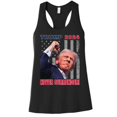 Trump Assassinated Injured Pennsylvania 2024 Design Women's Racerback Tank