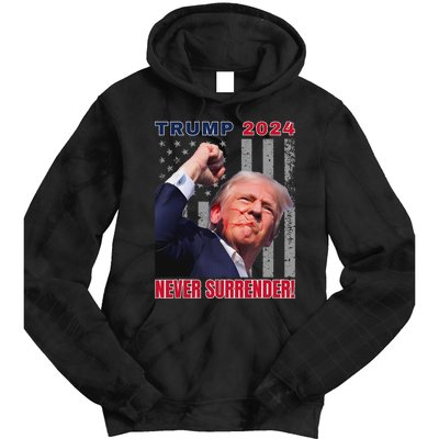 Trump Assassinated Injured Pennsylvania 2024 Design Tie Dye Hoodie