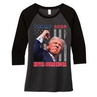 Trump Assassinated Injured Pennsylvania 2024 Design Women's Tri-Blend 3/4-Sleeve Raglan Shirt