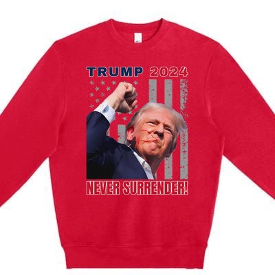 Trump Assassinated Injured Pennsylvania 2024 Design Premium Crewneck Sweatshirt