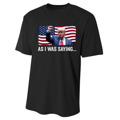 Trump As I Was Saying Trump His Speech Trump Vance Vintage Performance Sprint T-Shirt