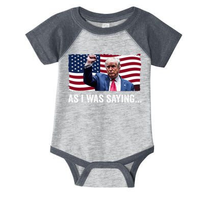 Trump As I Was Saying Trump His Speech Trump Vance Vintage Infant Baby Jersey Bodysuit