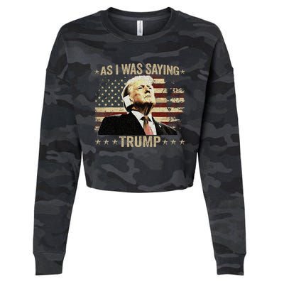 Trump As I Was Saying Trump His Speech Trump Vance Cropped Pullover Crew