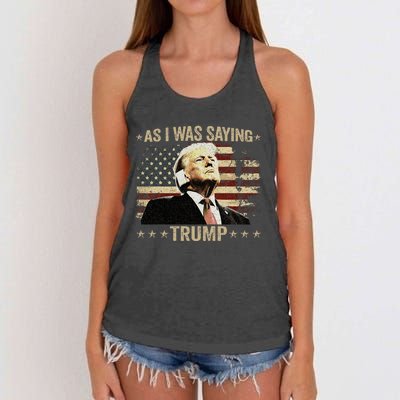 Trump As I Was Saying Trump His Speech Trump Vance Women's Knotted Racerback Tank