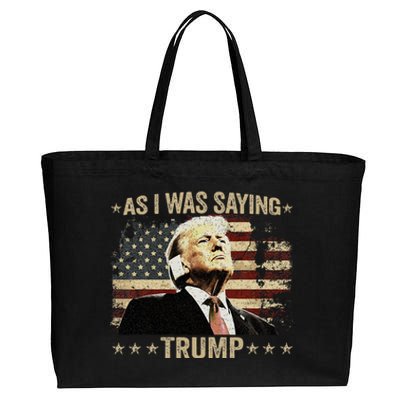 Trump As I Was Saying Trump His Speech Trump Vance Cotton Canvas Jumbo Tote