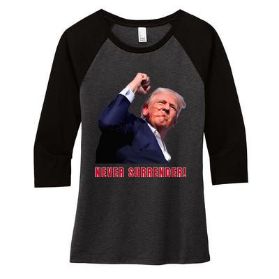 Trump Assassinated Injured In Pennsylvania Women's Tri-Blend 3/4-Sleeve Raglan Shirt