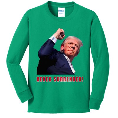 Trump Assassinated Injured In Pennsylvania Kids Long Sleeve Shirt