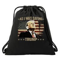 Trump As I Was Saying Trump His Speech Trump Vance Vintage Drawstring Bag