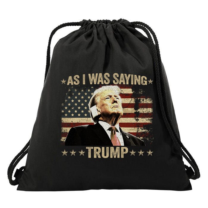 Trump As I Was Saying Trump His Speech Trump Vance Vintage Drawstring Bag