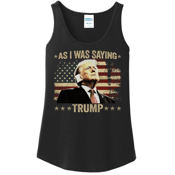 Trump As I Was Saying Trump His Speech Trump Vance Vintage Ladies Essential Tank