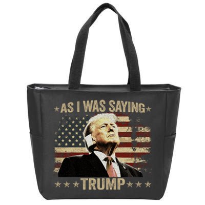 Trump As I Was Saying Trump His Speech Trump Vance Vintage Zip Tote Bag