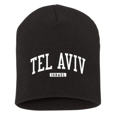 Tel Aviv Israel Israel College University Style Short Acrylic Beanie