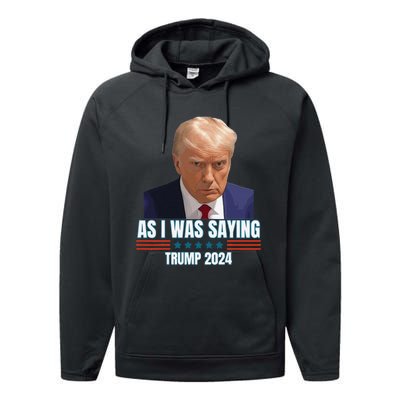 Trump As I Was Saying Trump His Speech Trump Vance Vintage Performance Fleece Hoodie