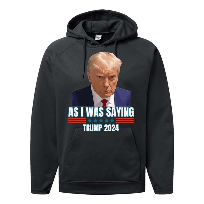 Trump As I Was Saying Trump His Speech Trump Vance Vintage Performance Fleece Hoodie