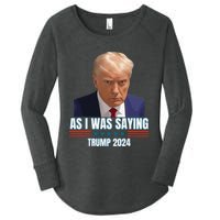 Trump As I Was Saying Trump His Speech Trump Vance Vintage Women's Perfect Tri Tunic Long Sleeve Shirt