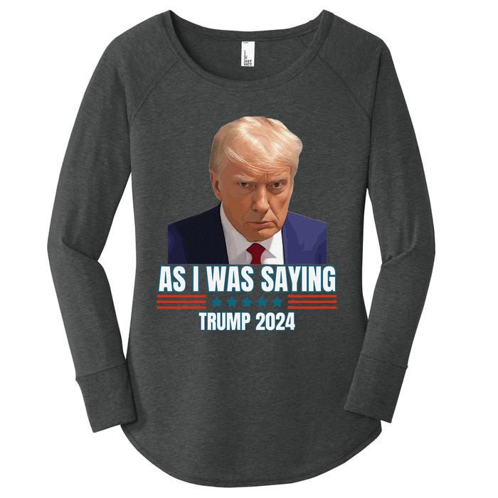 Trump As I Was Saying Trump His Speech Trump Vance Vintage Women's Perfect Tri Tunic Long Sleeve Shirt