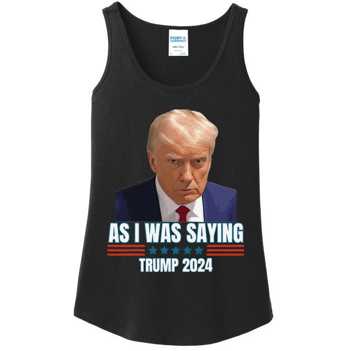 Trump As I Was Saying Trump His Speech Trump Vance Vintage Ladies Essential Tank