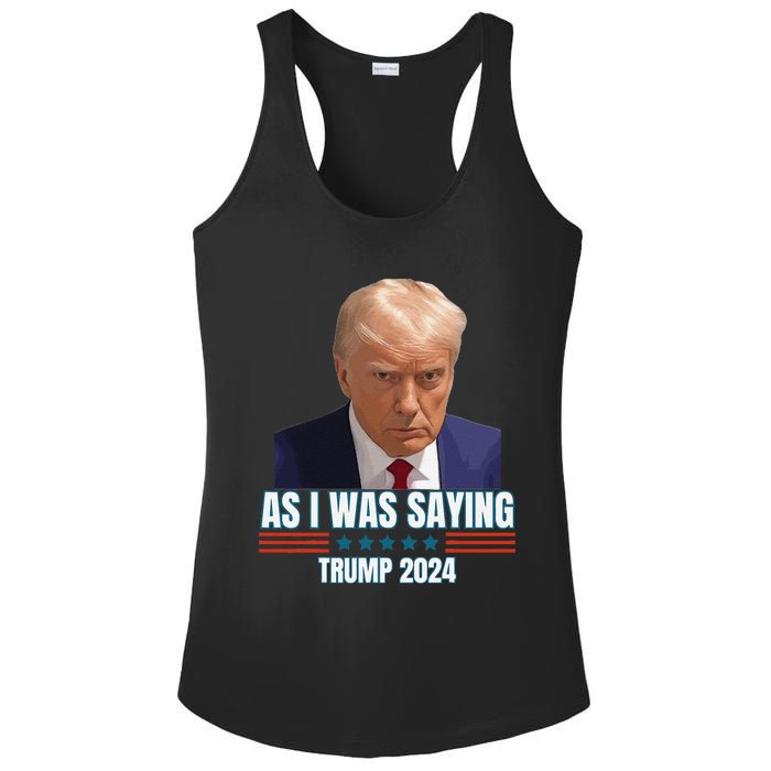 Trump As I Was Saying Trump His Speech Trump Vance Vintage Ladies PosiCharge Competitor Racerback Tank