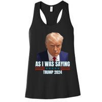 Trump As I Was Saying Trump His Speech Trump Vance Vintage Women's Racerback Tank