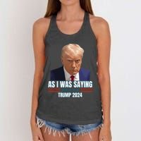 Trump As I Was Saying Trump His Speech Trump Vance Vintage Women's Knotted Racerback Tank