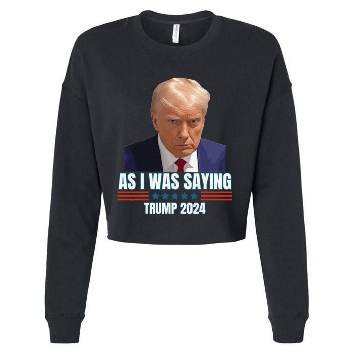 Trump As I Was Saying Trump His Speech Trump Vance Vintage Cropped Pullover Crew