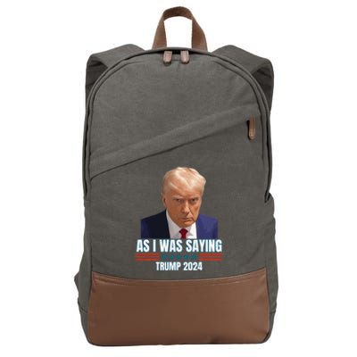 Trump As I Was Saying Trump His Speech Trump Vance Vintage Cotton Canvas Backpack