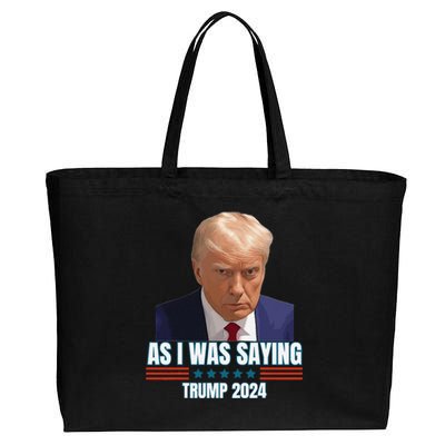 Trump As I Was Saying Trump His Speech Trump Vance Vintage Cotton Canvas Jumbo Tote