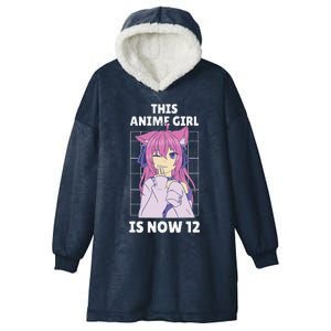 This Anime Is Now 12 Years Old Birthday Kawaii Hooded Wearable Blanket