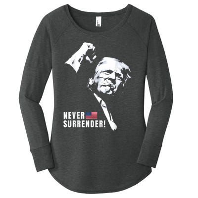 Trump Assassinated Injured In Pennsylvania July 13 2024 Women's Perfect Tri Tunic Long Sleeve Shirt