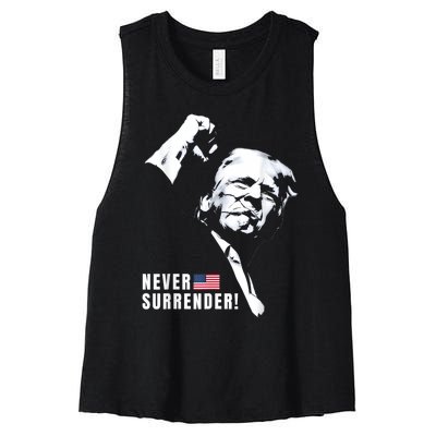 Trump Assassinated Injured In Pennsylvania July 13 2024 Women's Racerback Cropped Tank