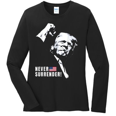 Trump Assassinated Injured In Pennsylvania July 13 2024 Ladies Long Sleeve Shirt