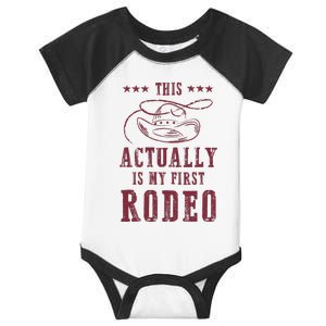 This Actually Is My First Rodeo Cow Infant Baby Jersey Bodysuit