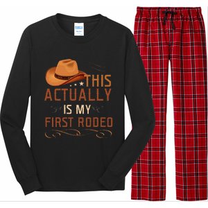 This Actually Is My First Rodeo Cowgirl Country Life Long Sleeve Pajama Set