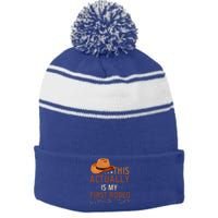 This Actually Is My First Rodeo Cowgirl Country Life Stripe Pom Pom Beanie